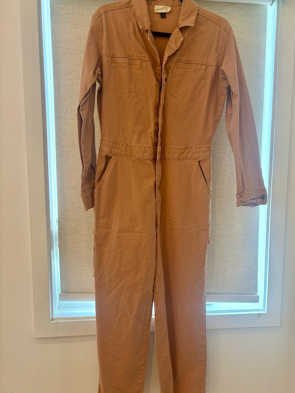 Universal Thread Long-Sleeve Utility Jumpsuit in Dusty Mauve/Rose